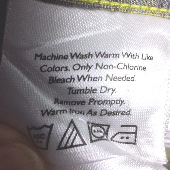 Eddie Bauer Shirt Mens XL Tall Yellow Gray Plaid Button Down 100% Cotton Preppy - Picture 7 of 8